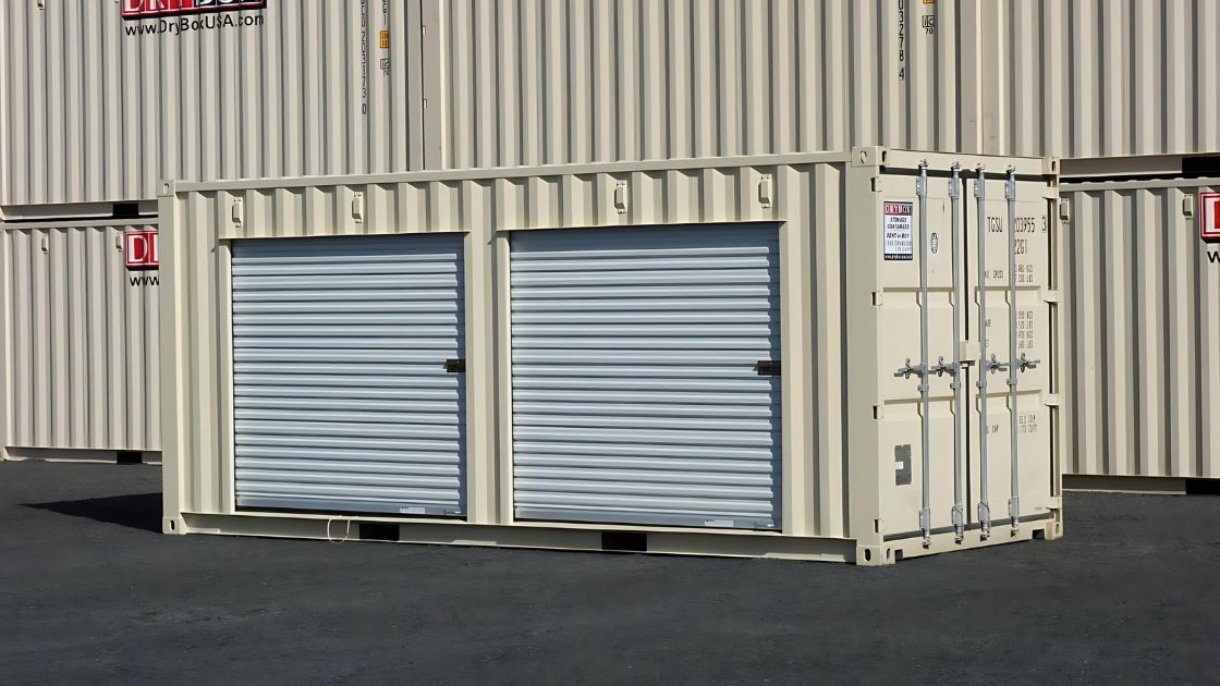 Cargo container with rollup doors