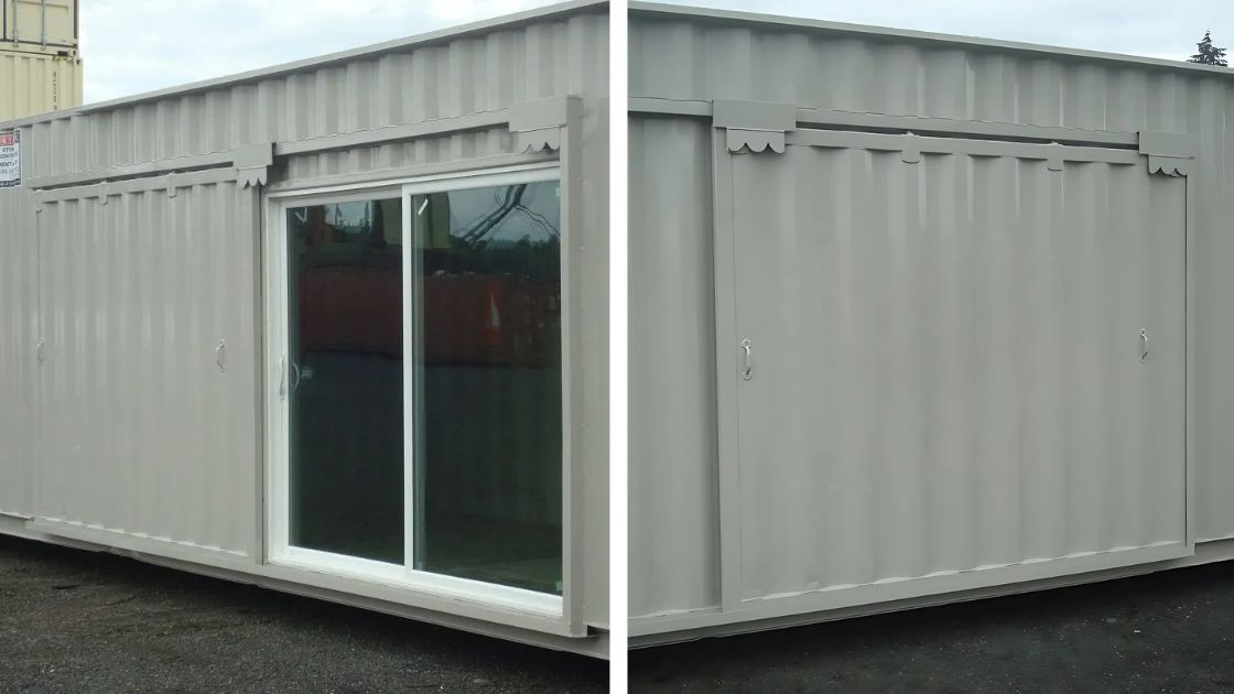 Container barn door