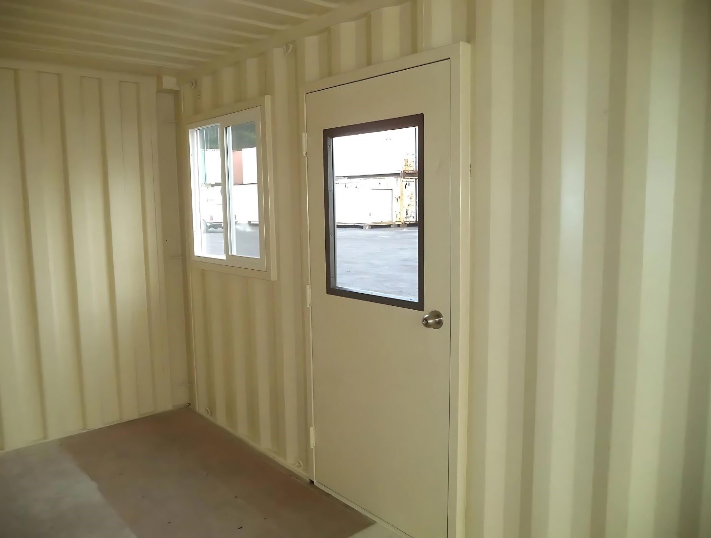 Shipping container man door