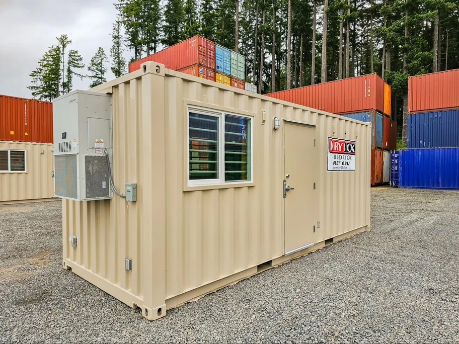 A temperature controlled shipping container office from Dry Box