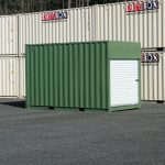 15 foot green custom roll up door
