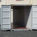40 foot gray double door shipping container