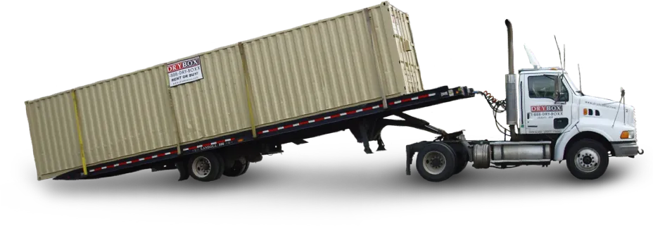 shipping containers on a truck