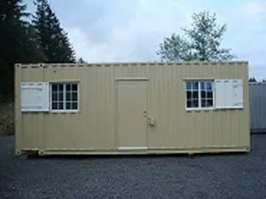 modified shipping container office