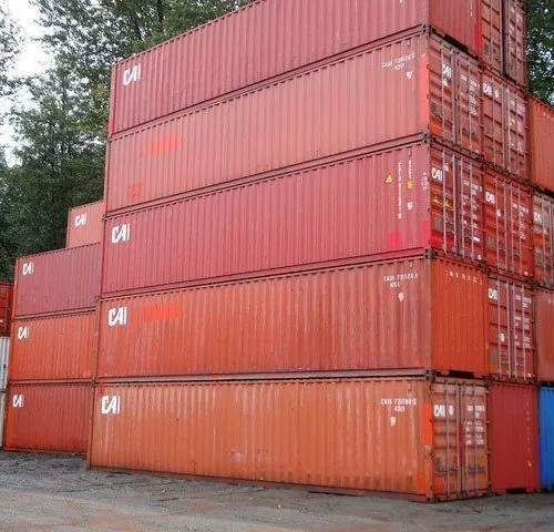 used 45 hc burnt red shipping container