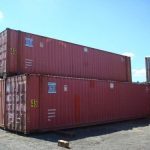 used 45 hc burnt red shipping container