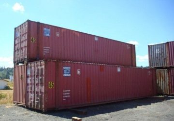 used 45 hc burnt red shipping container