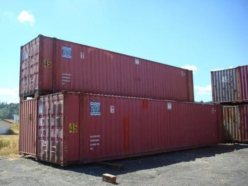 used 45 hc burnt red shipping container