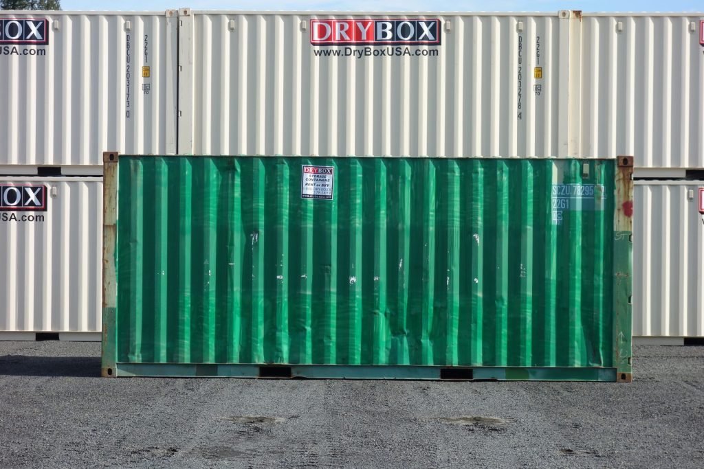 green drybox shipping container
