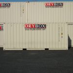 drybox stacked beige shipping containers