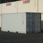 drybox stacked beige shipping containers