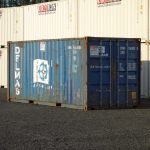 blue shipping container
