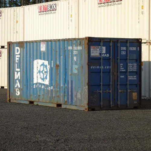 blue shipping container