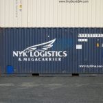 blue shipping container
