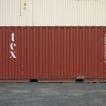 burgundy shipping container