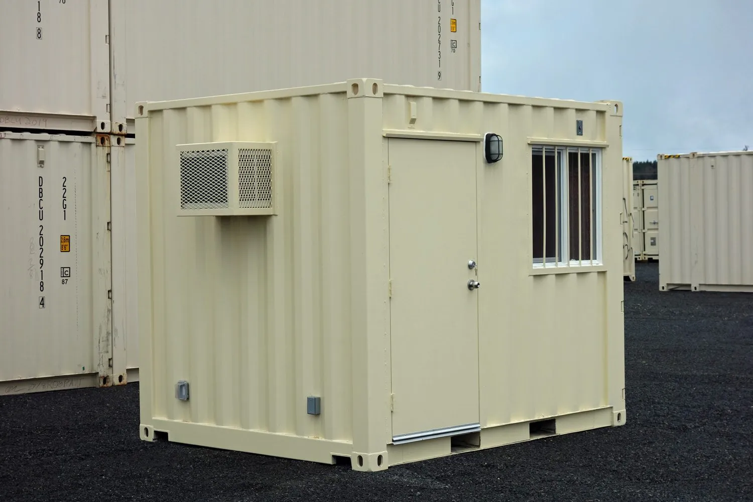 10ft security guard shack or portable ticket booth container office with electricity