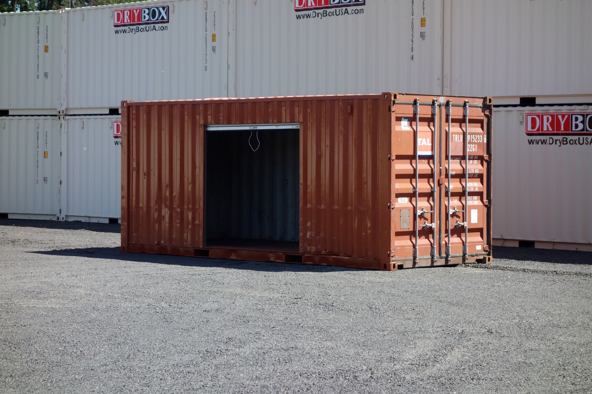 shipping container with roll up doors