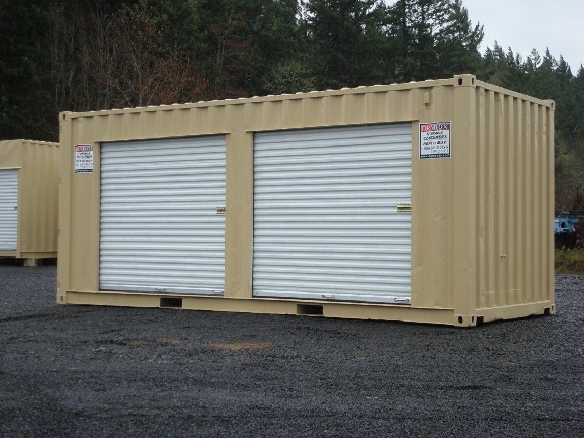 shipping container with roll up doors