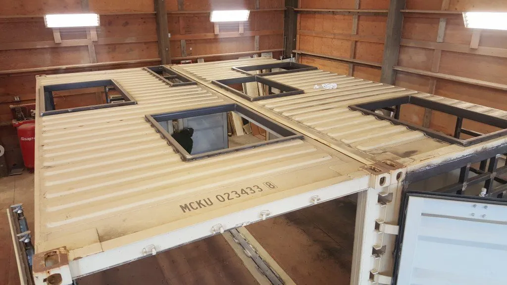 dry box shipping containers being built