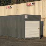 shipping container with roll up doors