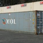 Used 40ft high cube WWT shipping container with MOL markings