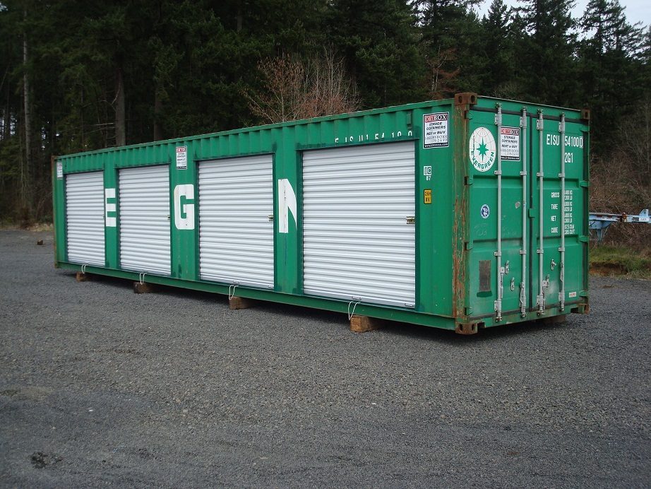 shipping container with roll up doors