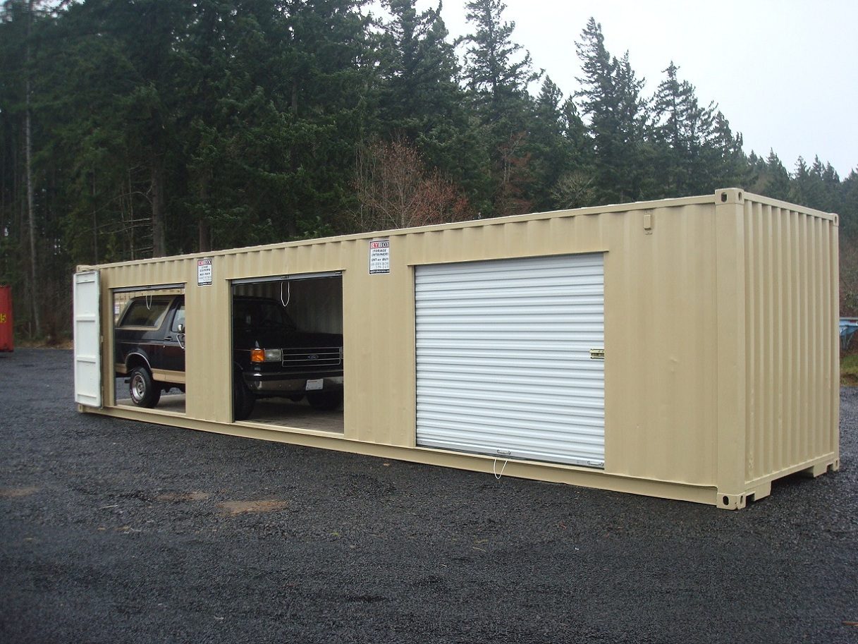 shipping container with roll up doors