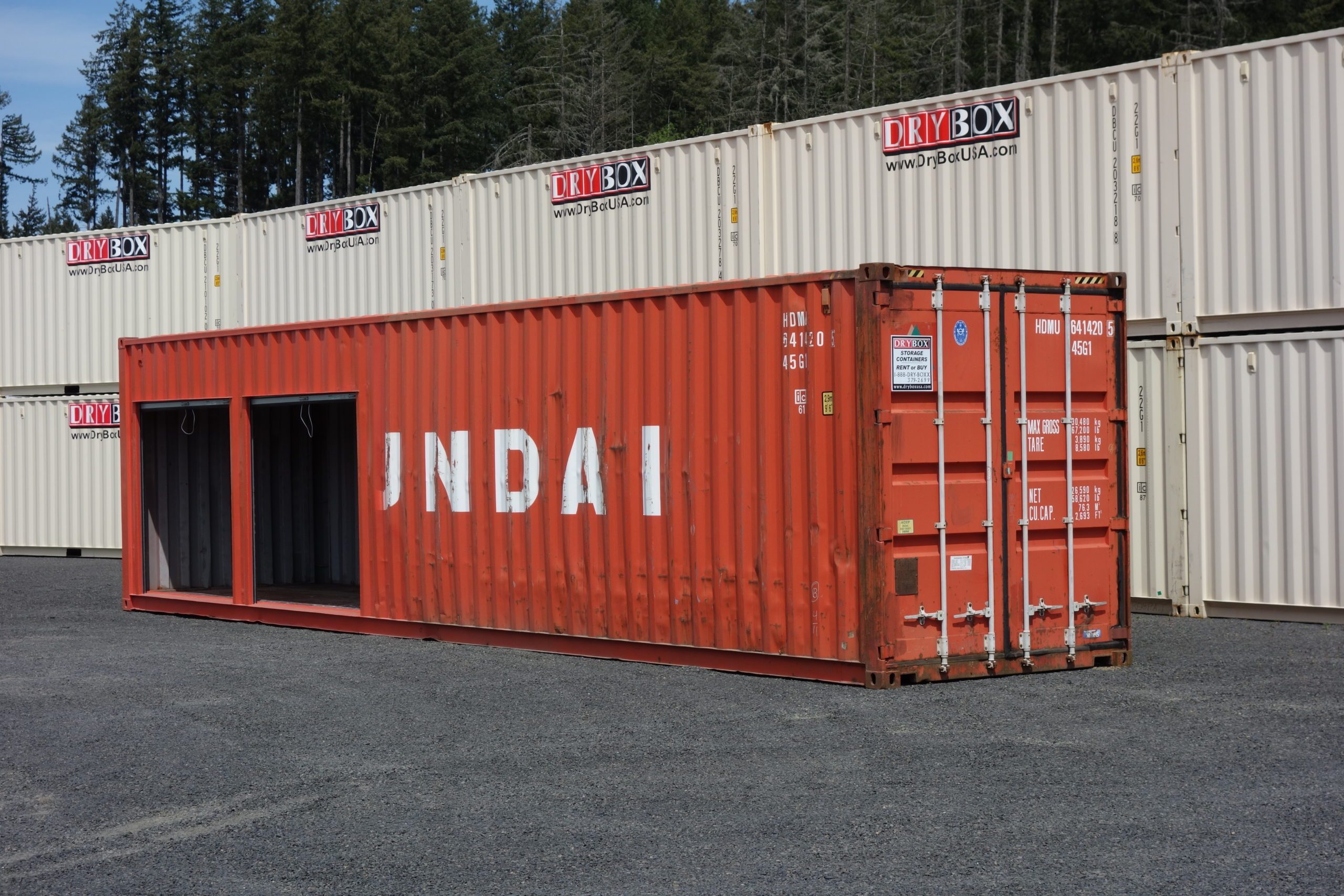 shipping container with roll up doors