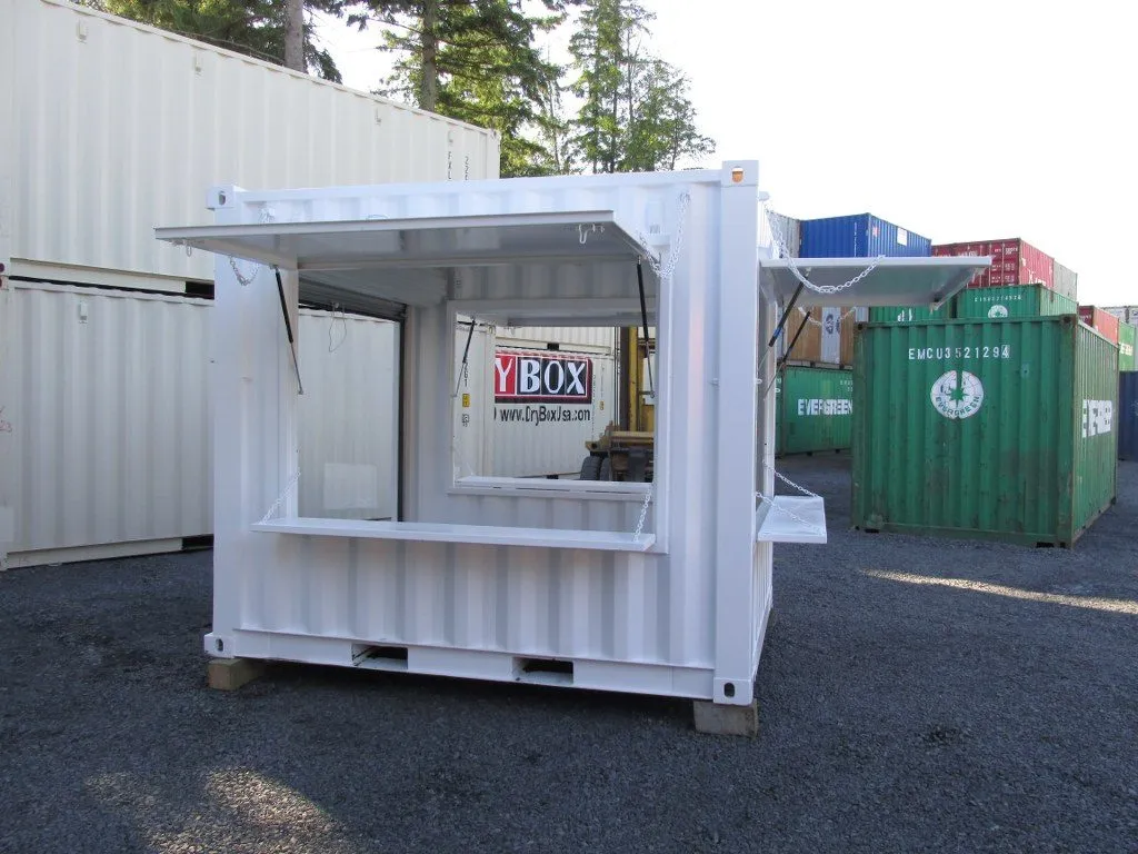drybox shipping container turned into concession stand