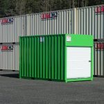 shipping container with roll up doors