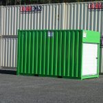 shipping container with roll up doors