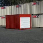 shipping container with roll up doors