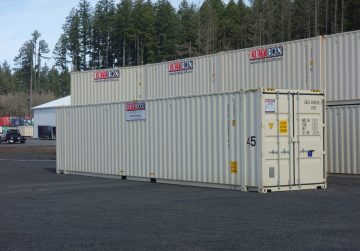 drybox stacked beige shipping containers