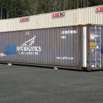 drybox stacked beige shipping containers