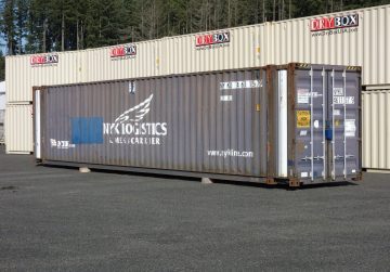 drybox stacked beige shipping containers