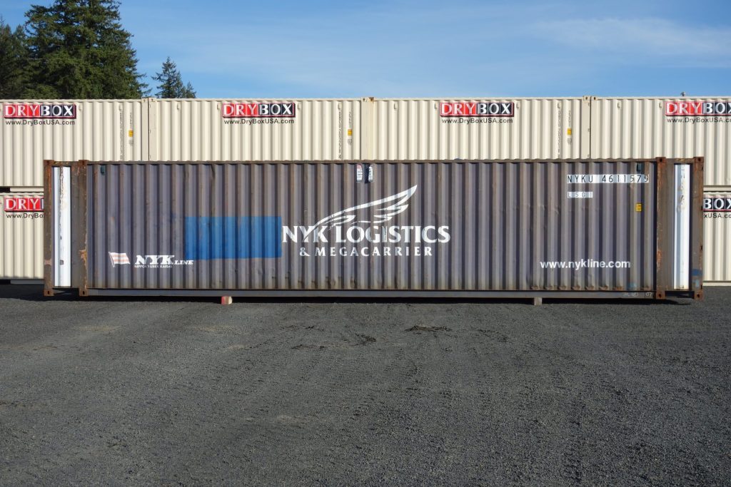 drybox stacked beige shipping containers