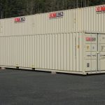 drybox stacked beige shipping containers