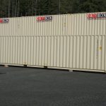 drybox stacked beige shipping containers
