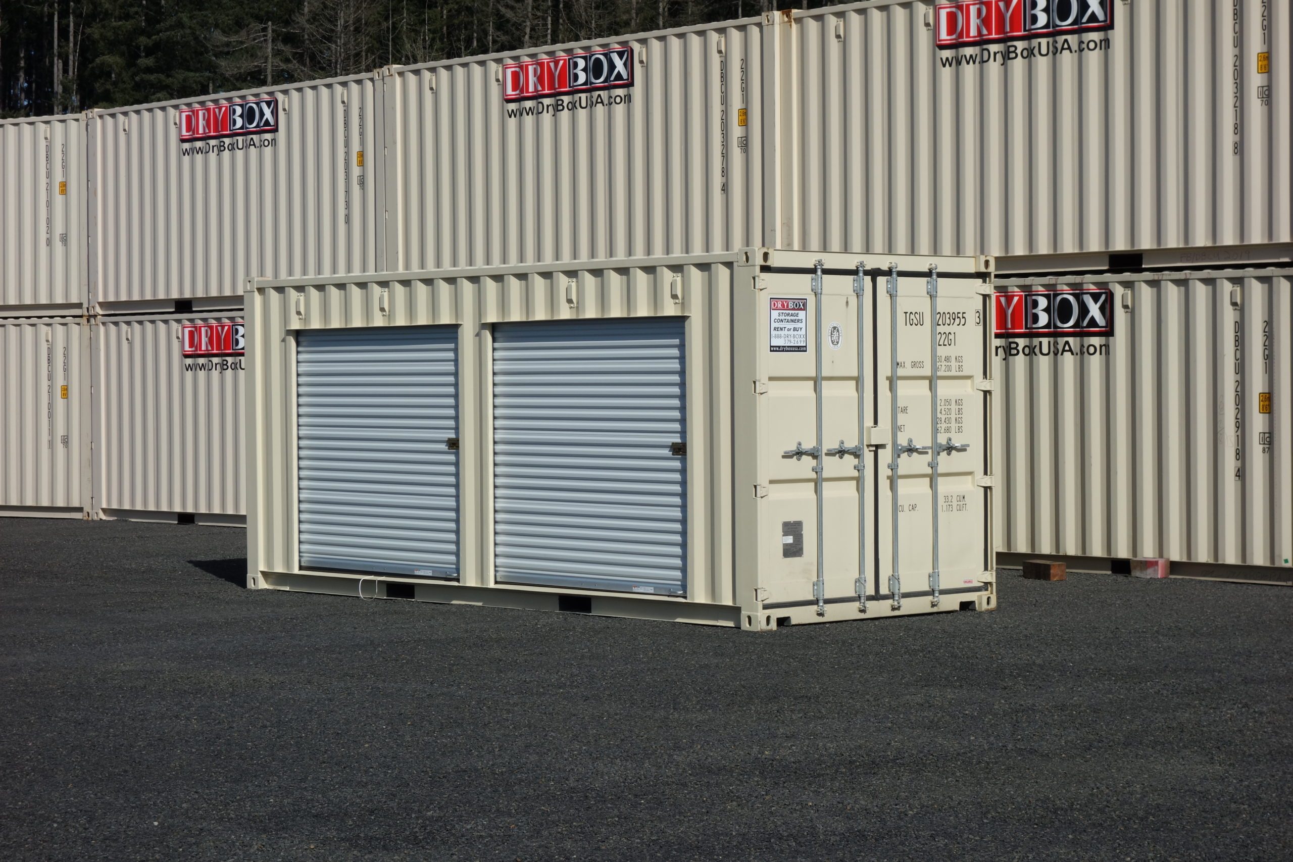 shipping container with roll up doors