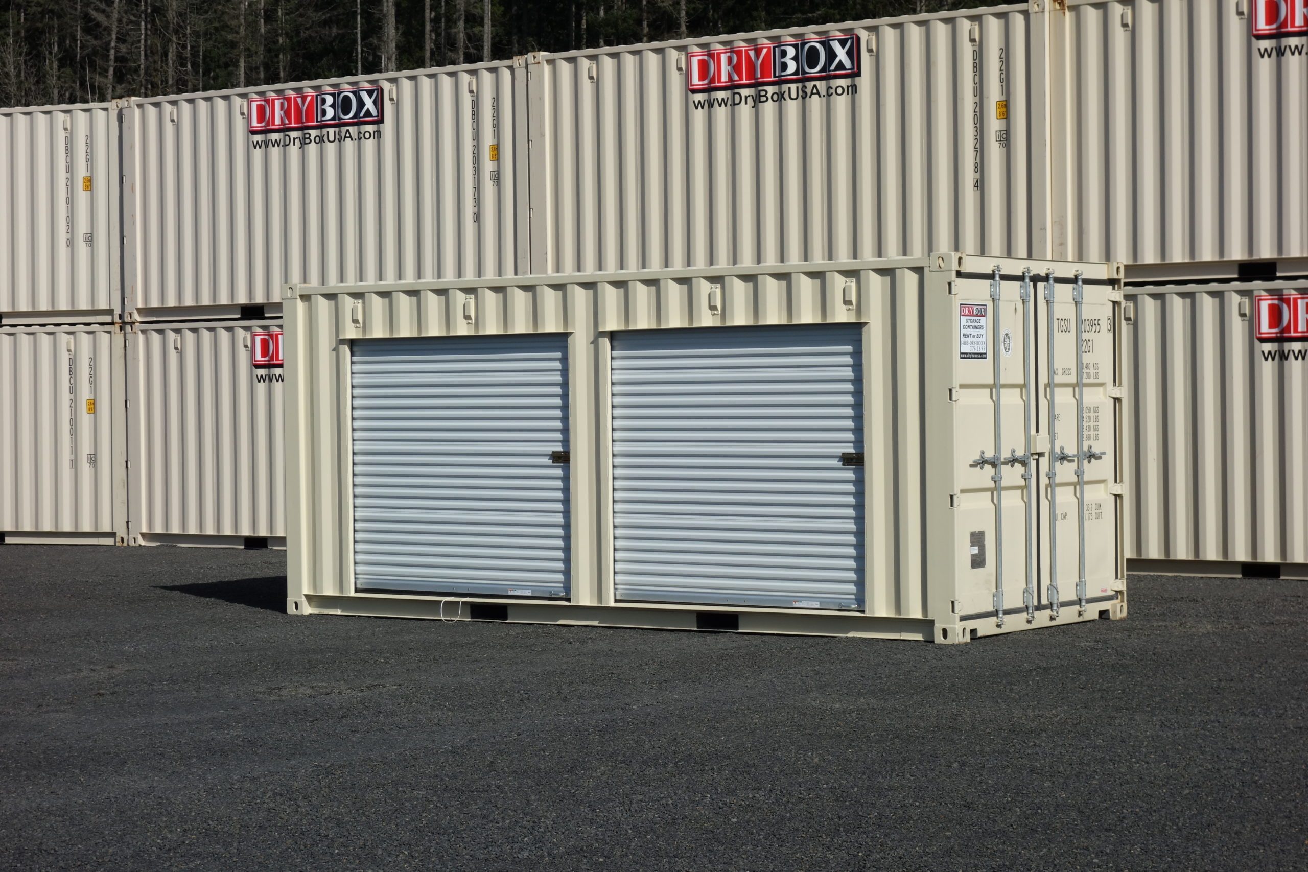 shipping container with roll up doors