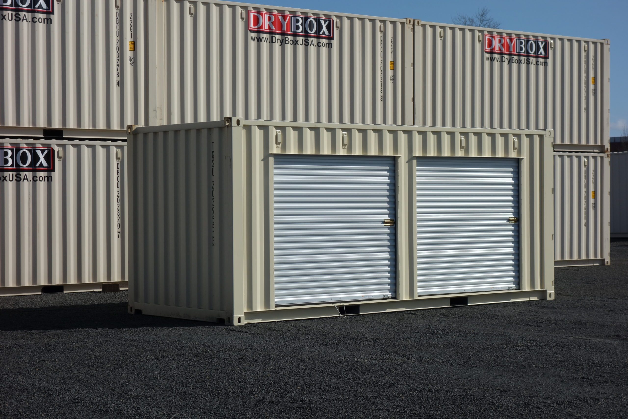 shipping container with roll up doors