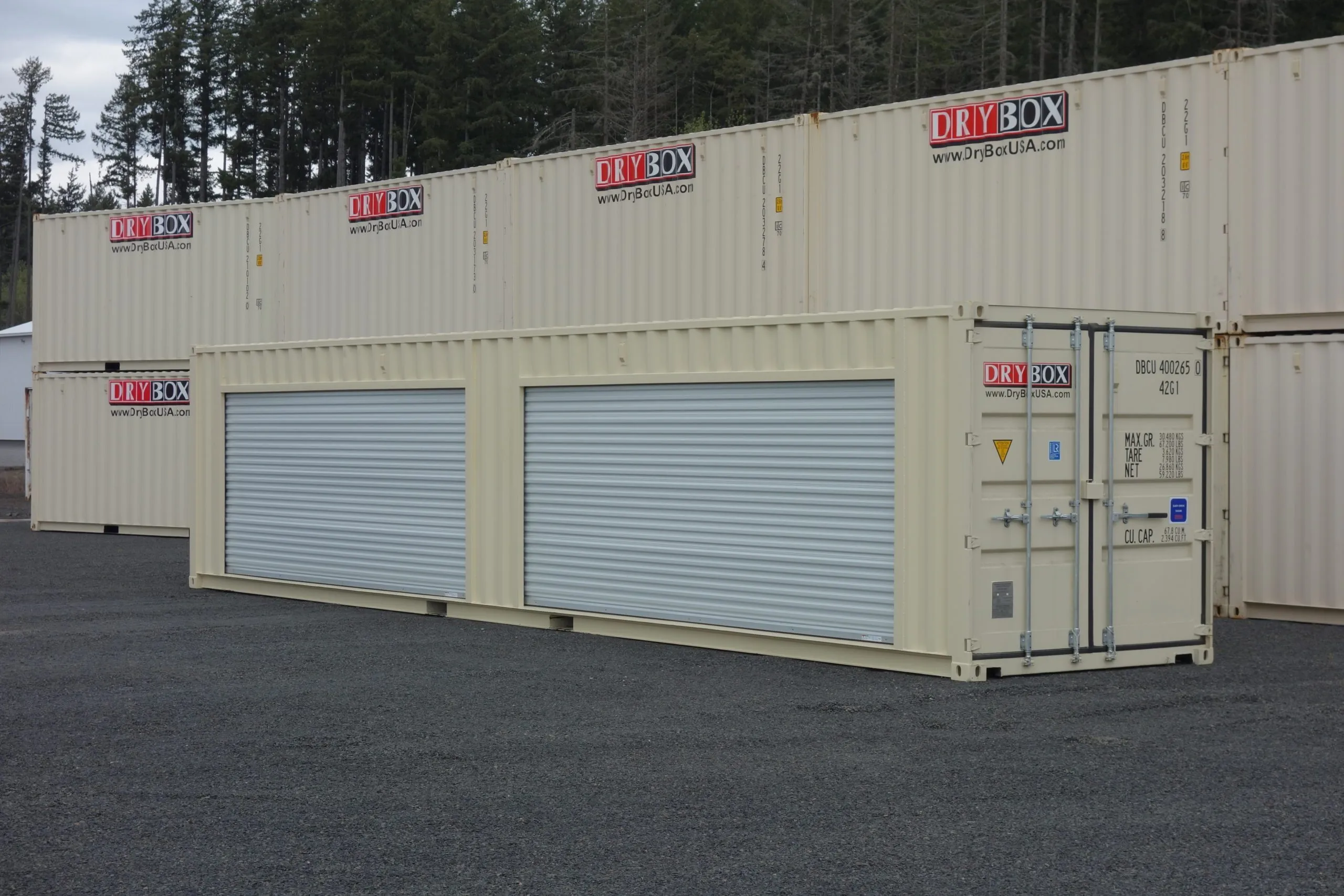 shipping container with roll up doors