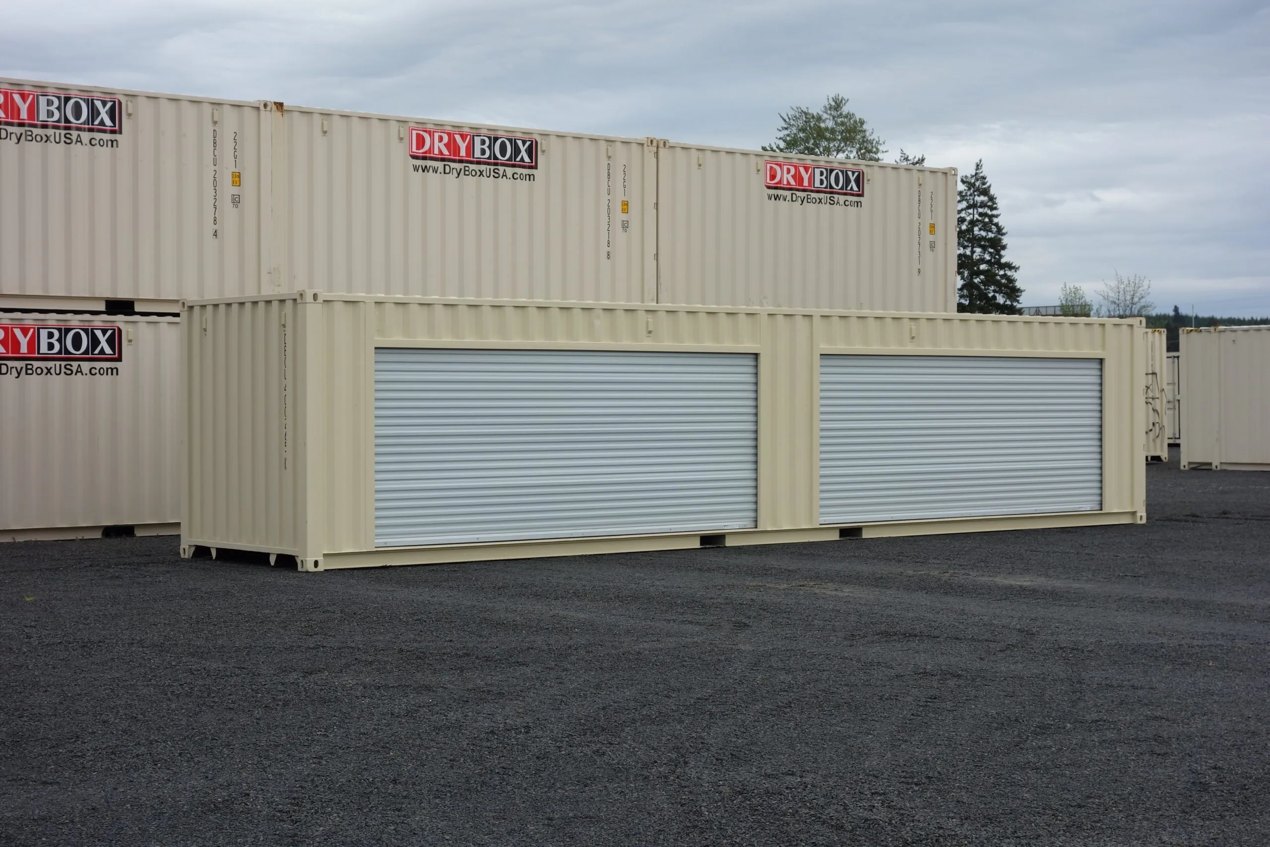 shipping container with roll up doors