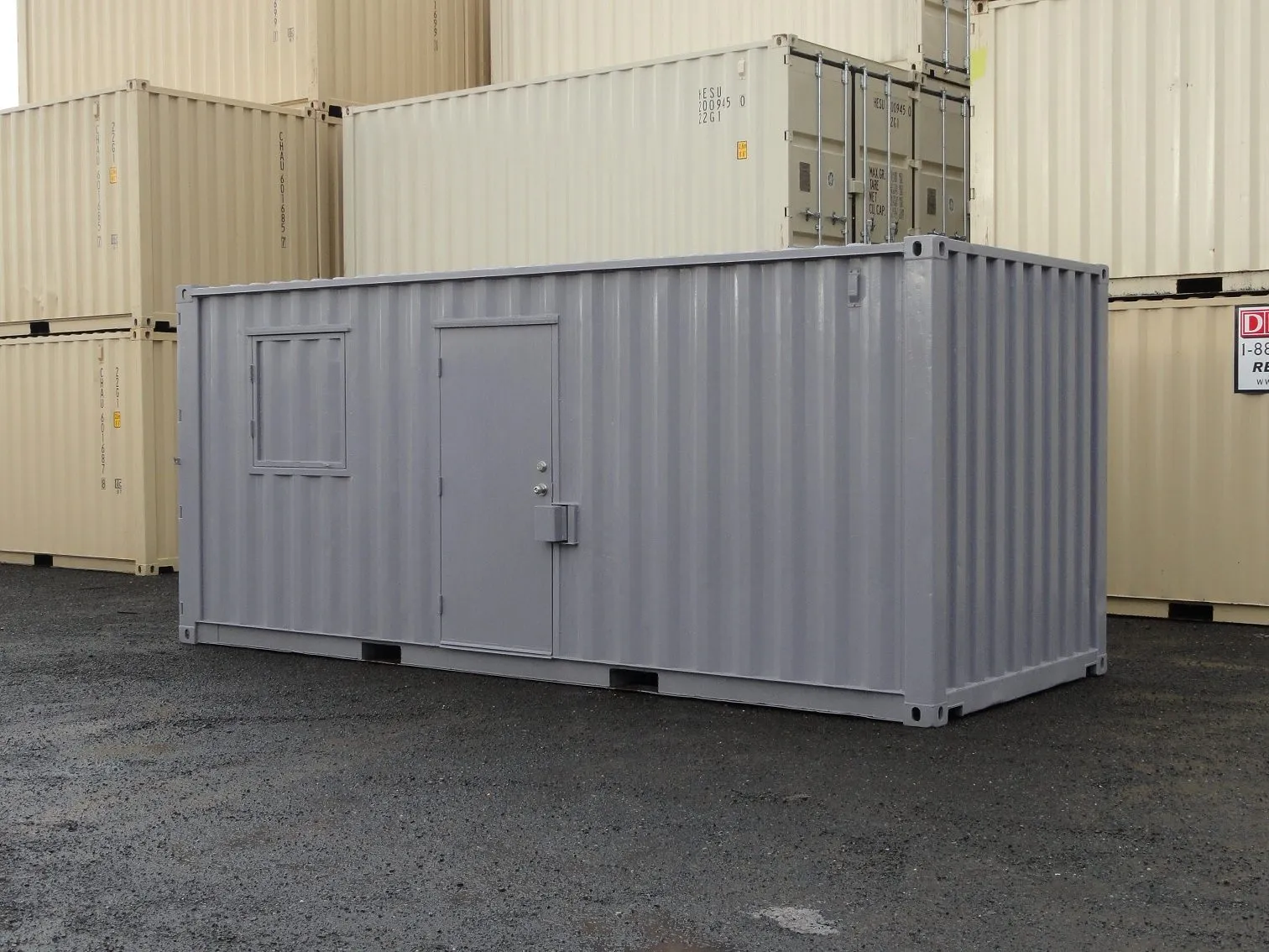 drybox shipping container with man door