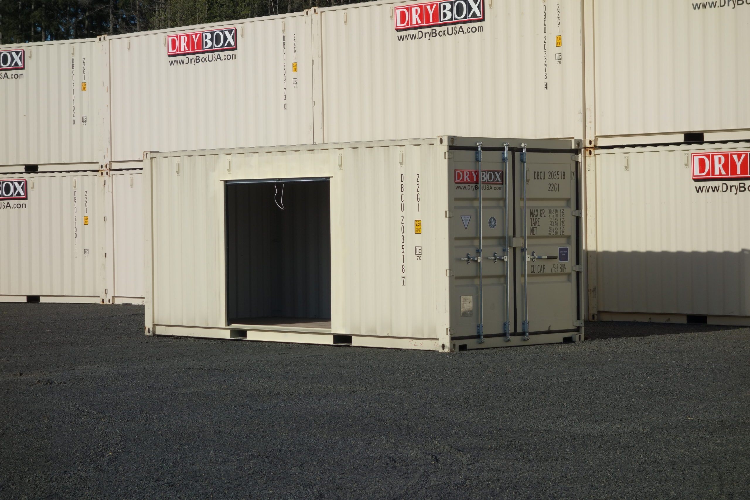 shipping container with roll up doors