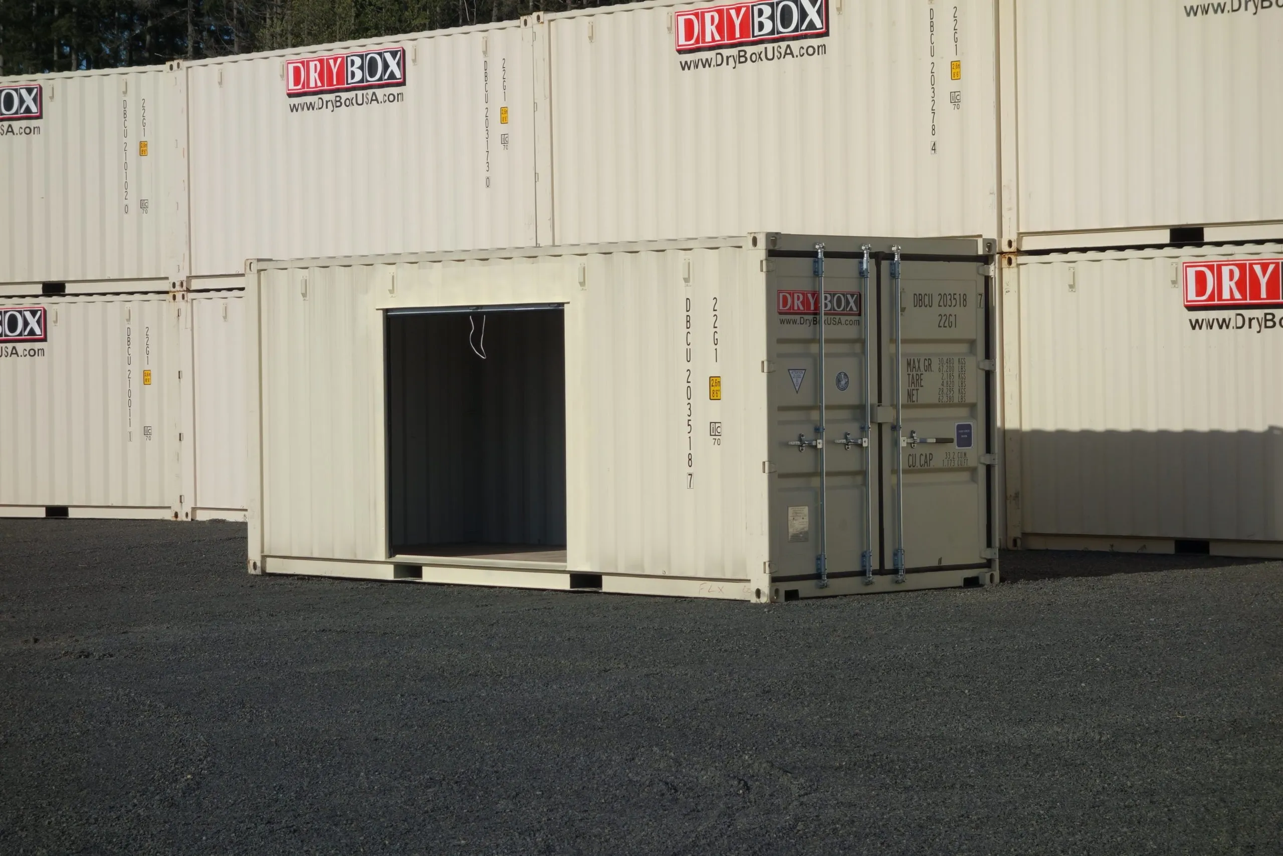 shipping container with roll up doors