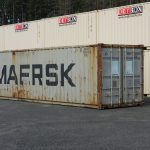 drybox stacked beige shipping containers