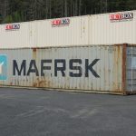 drybox stacked beige shipping containers