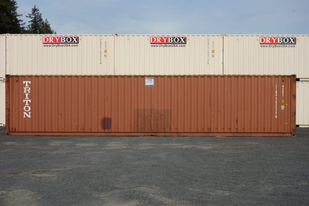 drybox stacked beige shipping containers