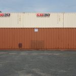 drybox stacked beige shipping containers